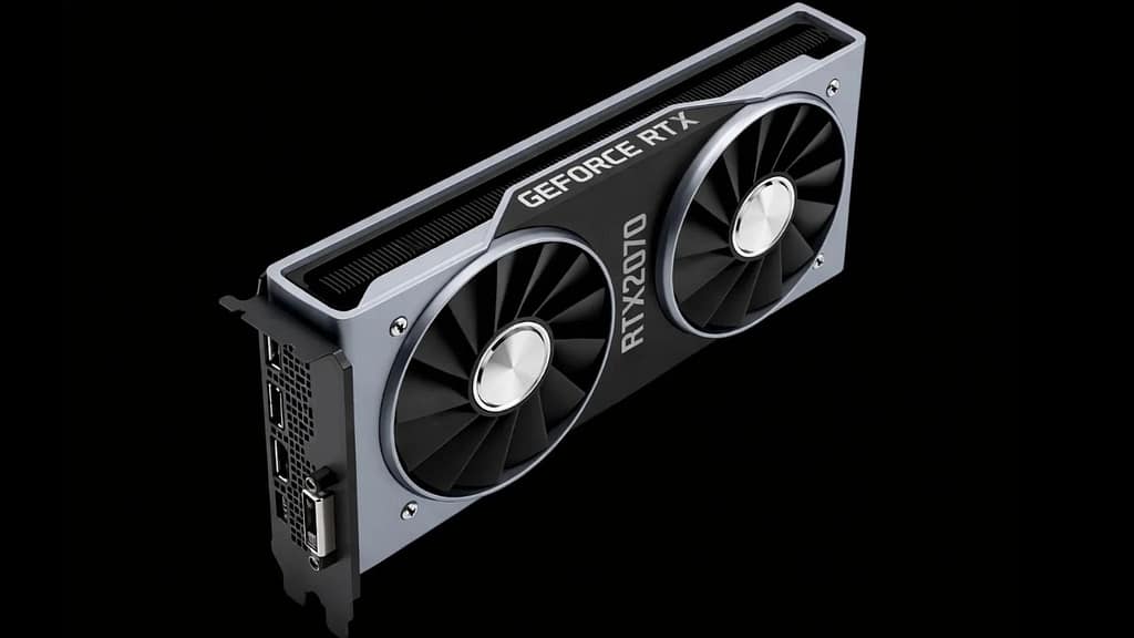 NVIDIA GeForce RTX 2070 Top Side Angle
