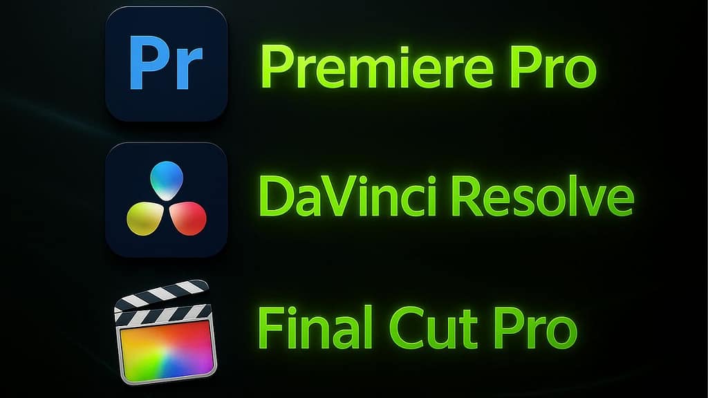 Adobe Premiere Pro, DaVinci Resolve, or Final Cut Pro