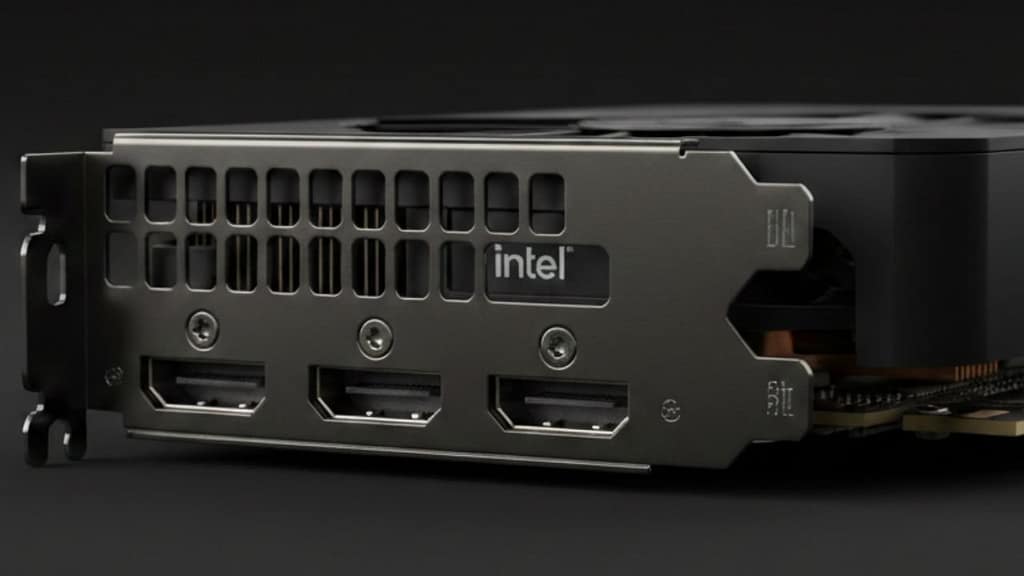 Intel ARC A770 side IO shot