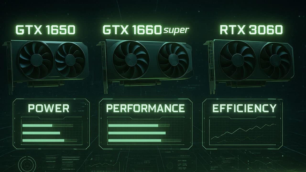 GTX 1650 vs 1660 Super vs 3060